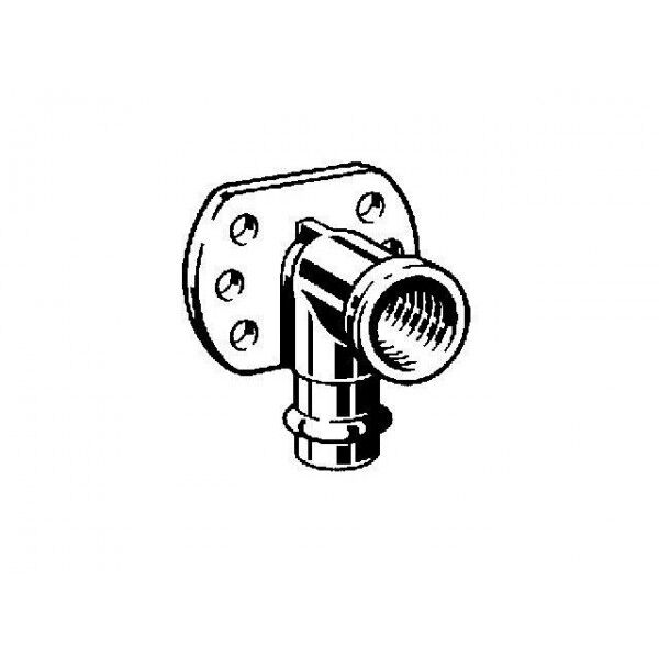 Viega Kolanko ze złączkami naściennymi z SC-Contur 18mm x GW 1/2 cala - 281502 3123529 4015211281502