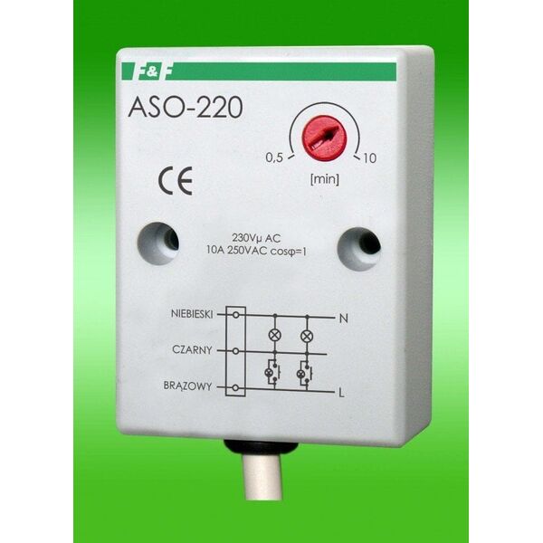 F&F Automat schodowy 220V 10A montaż natynkowy IP65 - ASO-220 3115779 5908312592013