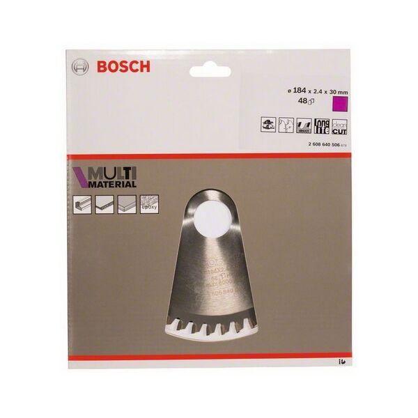 Bosch Tarcza pilarska MULTI MATERIAL 184x2,4x30mm 40Z 2 608 640 506 3133671 3165140192965