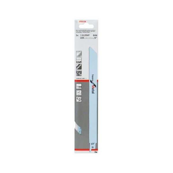 Bosch Brzeszczoty do piły szablastej Heavy for Metal 5szt. - 2608657408 3133819 3165140451956