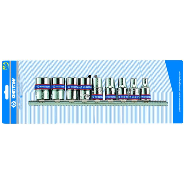 King Tony Zestaw nasadek 6-kątnych 1/4" 4-13mm 9szt. (2509MR) 3135567 4710591921504