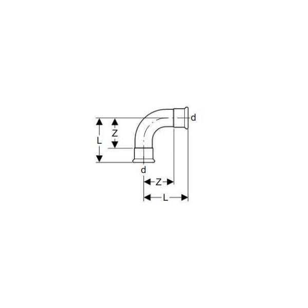 Geberit Kolano 90° Mapress Kupfer Gas 18mm (34501) 3144344 4024723345015