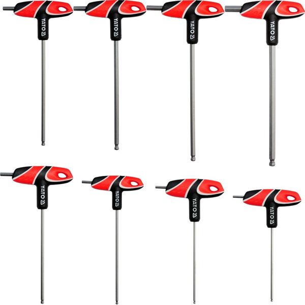 Yato Zestaw kluczy imbusowych hex typ T 2,5-10mm z kulką 8szt. (YT-05597) 3157855 5906083055973
