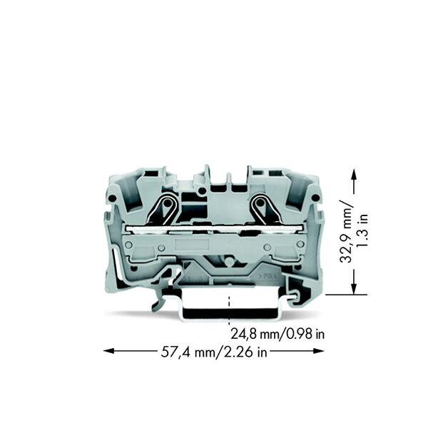 Wago Złączka przelotowa 2-przewodowa 32,9x57,5mm szara - 2006-1201 3163623 4017332999649