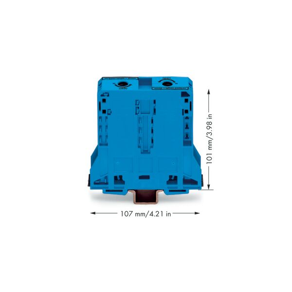 Wago Złączka przelotowa 2-przewodowa 25x107mm niebieska - 285-194 3163632 4044918452533