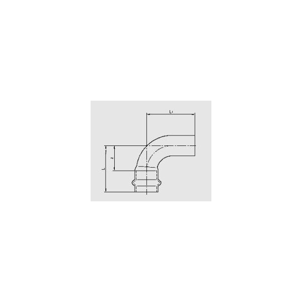 Conex Łuk jednokielichowy 90° B Press 28mm P5001 02800000 3165488 4011862766603