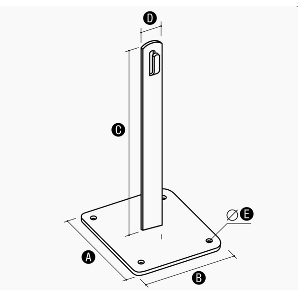 Elko-Bis Uchwyt dachowy z płytką 70x70x150mm ocynkowany 3166676 5907676704094