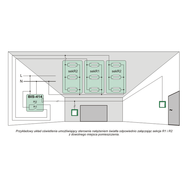 F&F Przekaźnik bistabilny BIS-414i sekwencyjny na szynę DIN 1-funk230V lub 24V AC/DC, I=2x16A InRush 160A/20ms styk 2x1P zaciski śrubowe 1 moduł 3167365 5908312598442