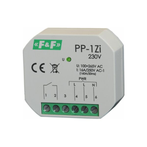 F&F Przekaźnik elektromagnetyczny 1Z 16A P/T - PP-1ZI 230V 3167405 5908312598534