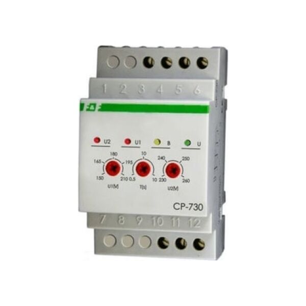 F&F Przekaźnik napięciowy CP-730 Z blokadą czasową 10A 4X400V+N - CP-730 3167372 5908312597308