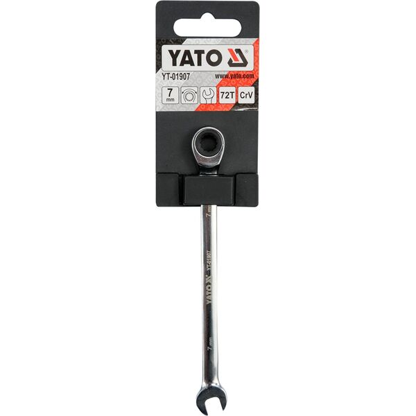 Yato Klucz płasko-oczkowy z grzechotką 7mm (YT-01907) 3171357 5906083019074
