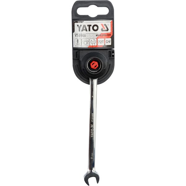 Yato Klucz płasko-oczkowy z grzechotką 8mm (YT-01908) 3171358 5906083019081