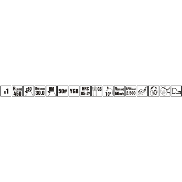 Art-Pol Piła tarczowa do cięcia drewna 450x30mm 60 zębów widiowych 42456 3171403 5900171424566