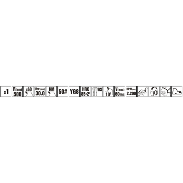 Art-Pol Piła tarczowa do cięcia drewna 500x30mm 60 zębów widiowych 42506 3171406 5900171425068