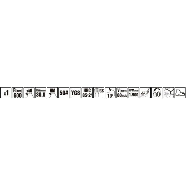 Art-Pol Piła tarczowa do cięcia drewna 600x30mm 40 zębów widiowych 42604 3171407 5900171426041