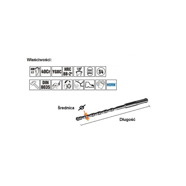 Wiertło Art-Pol do betonu SDS+ 30mm  (AR48380) 3171708 5900171483808