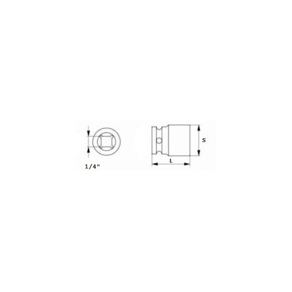 Jonnesway Nasadka 6-kątna 1/4" 10mm (S04H2110) 3173300 4719152124163