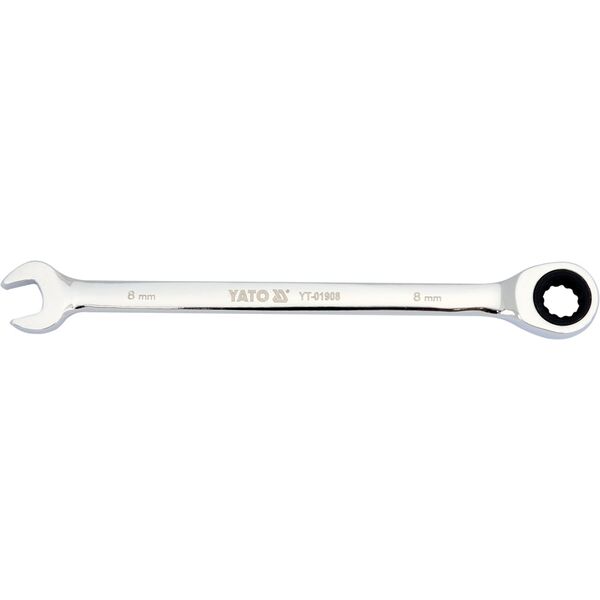 Yato Klucz płasko-oczkowy z grzechotką 8mm (YT-01908) 3171358 5906083019081