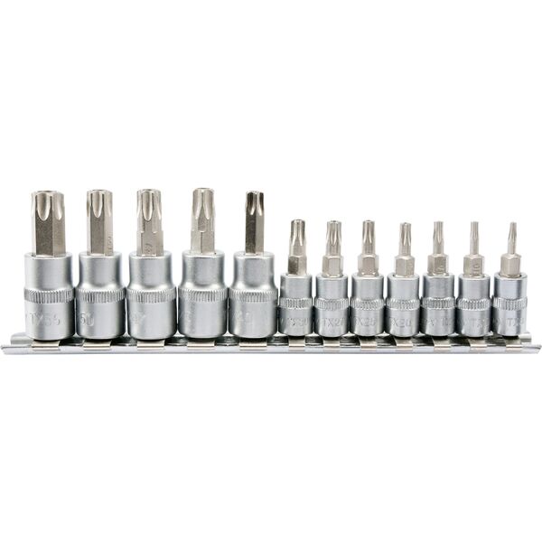 Yato Zestaw nasadek trzpieniowych Torx z otworem 1/4" 3/8" T8-T55 12szt. (YT-04332) 3176107 5906083043321