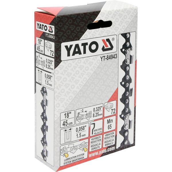 Yato Łańcuch tnący 18" 0.325" 72 ogniwa półdłuto (YT-84943) 3178749 5906083849435
