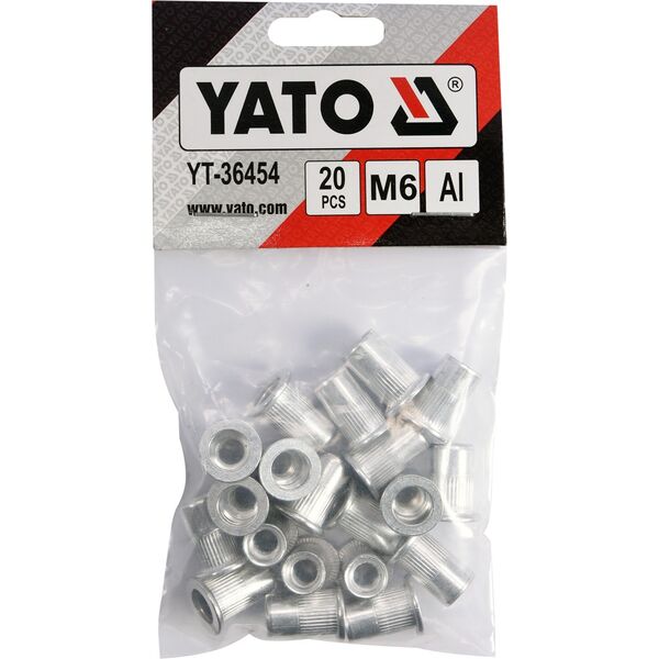 Yato Nitonakrętki aluminiowe M6 20szt. (YT-36454) 3178754 5906083364549