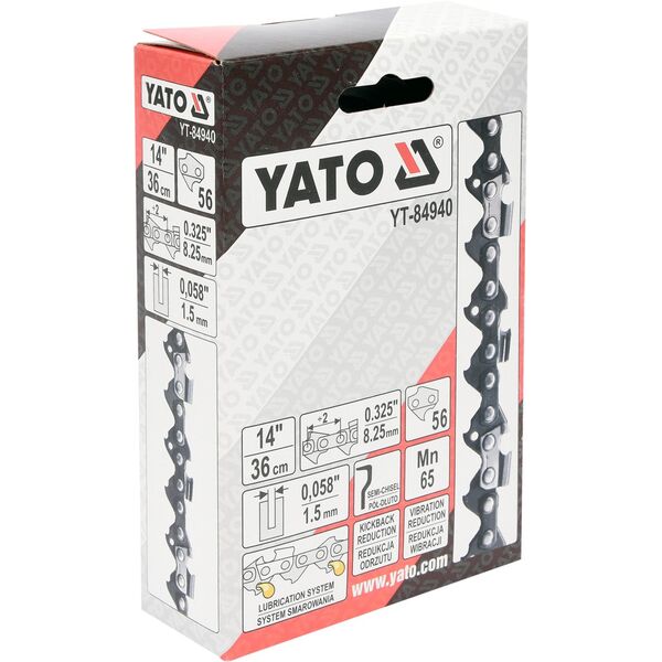 Yato Łańcuch tnący 14" 56 ogniw dopił 0,325" pół dłuto (YT-84940) 3179892 5906083849404