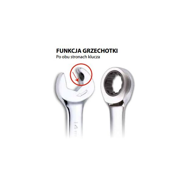 SATA Klucz płasko-oczkowy z grzechotką 12mm (43205) 3184524 7891645089665