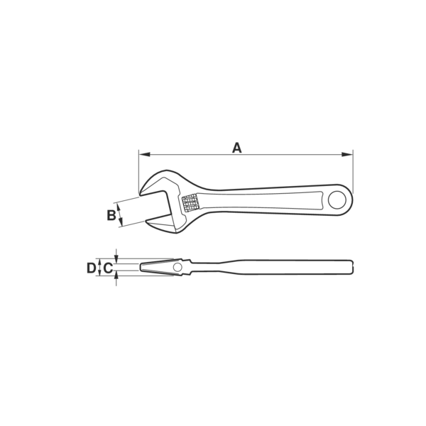 Bahco Klucz nastawny typu szwed 218mm gumowa rękojeść (9031C) 3187757 7314150113507