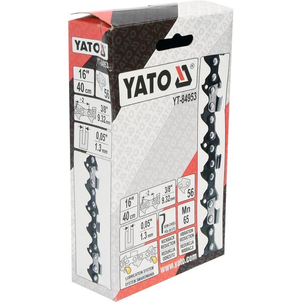Yato Łańcuch tnący do pilarki 16" podziałka 3/8" grubość 0,05" 56 pól dłuto (YT-84954) 3190661 5906083849541