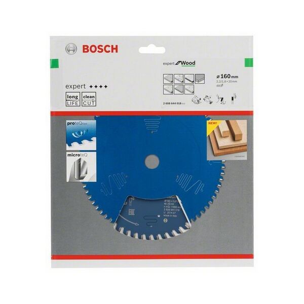 Bosch Tarcza pilarska Expert for Wood 160 x 20 x 2,2mm 48 zębów (2.608.644.018) 3218065 3165140795845