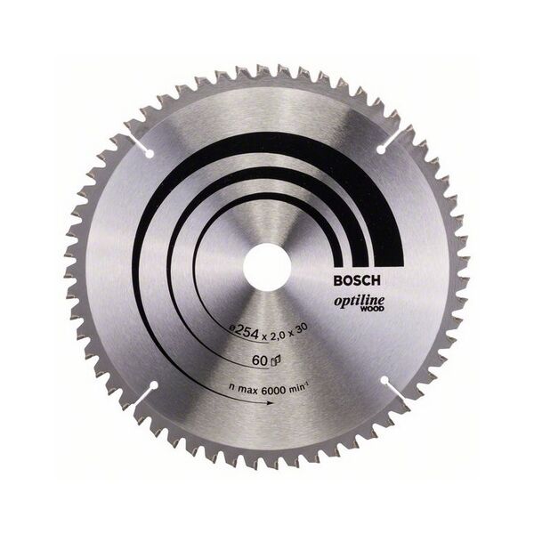 Bosch Tarcza pilarska Optiline Wood 254 x 30mm 60z (2608640436) 3233901 3165140314459
