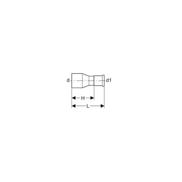 Geberit Trójniki Geberit Mapress Kupfer Gas redukcyjny 28 x 22mm (34590) 3238054 4024723345909