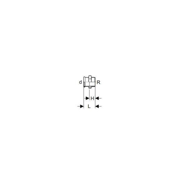 Geberit Złączka Mapress Kupfer Gas 18mm przejściowa z GZ 1/2" (34667) 3238057 4024723346678