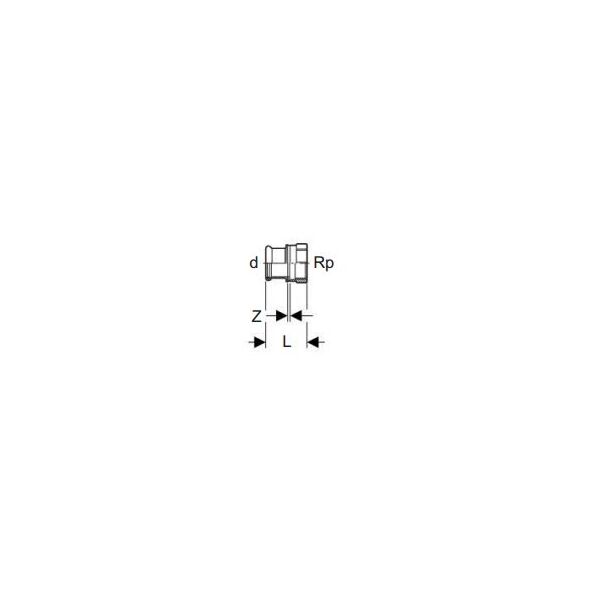 Geberit Złączka Mapress Kupfer Gas 18mm przejściowa z GW 1/2" (34684) 3238059 4024723346845