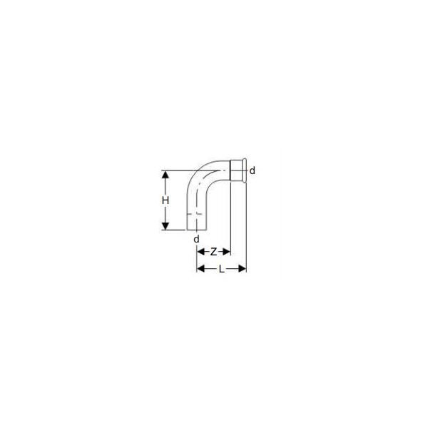 Geberit Kolano 45° Mapress C-Stahl jednokielichowe 42mm (23307) 3238072 4024723233077