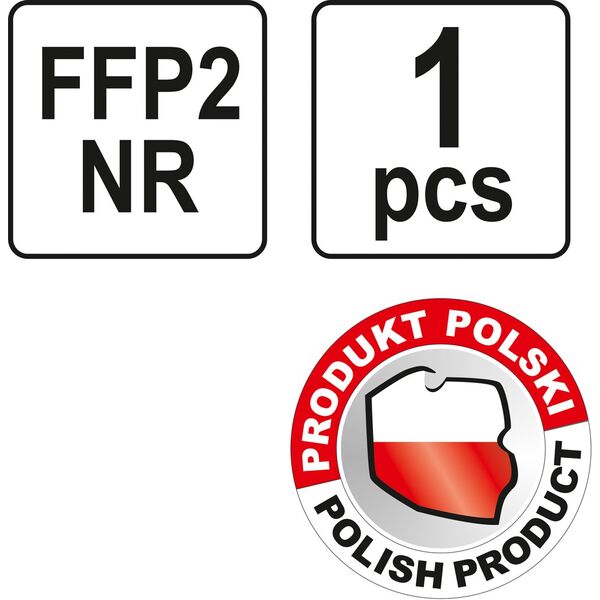 Yato Półmaska filtrująca FFP2/PZ (YT-74949) 3243124 5906083749490