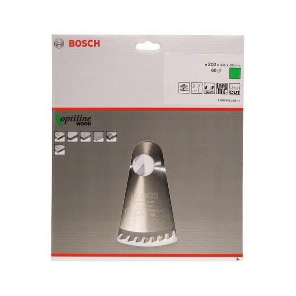Bosch Tarcza pilarska Optiline Wood 210 x 30mm 60z (2608641190) 3243358 3165140373722