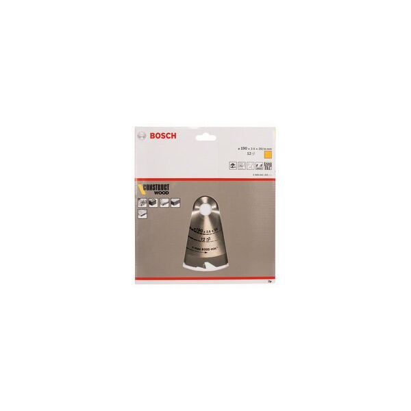 Bosch Tarcza pilarska Construct Wood 190 x 20mm 12z (2608641201) 3243361 3165140373838