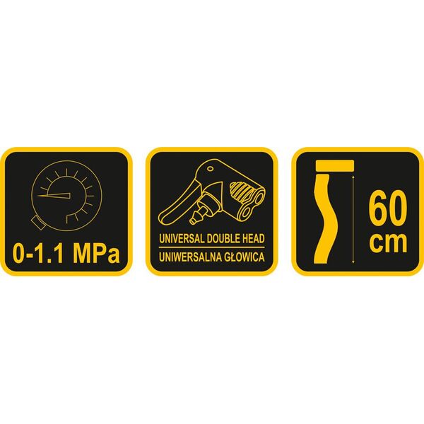 Vorel Pompka słupkowa z manometrem 0-1,1MPa 60cm,podwójna głowica (82022) 3311128 5906083005862