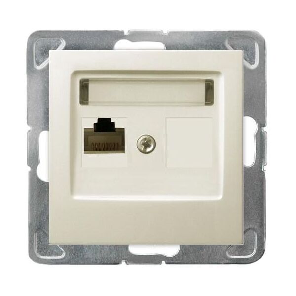 Ospel Gniazdo komputerowe Impresja pojedyncze RJ45 5e ecru (GPK-1Y/K/m/27) 3314205 5907577438524