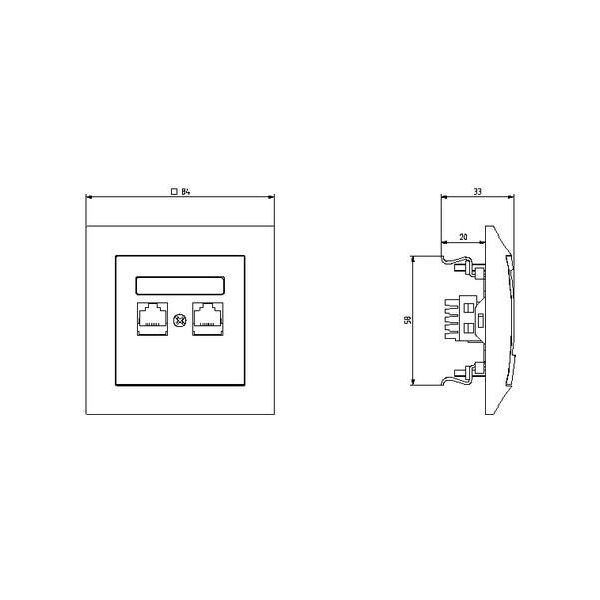Ospel Gniazdo komputerowe Impresja podwójne RJ45 5e złoty metalik (GPK-2Y/K/m/28) 3314209 5907577440497