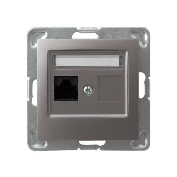 Ospel Gniazdo komputerowe Impresja pojedyncze RJ45 5e tytan (GPK-1Y/K/m/23) 3314227 5907577439163