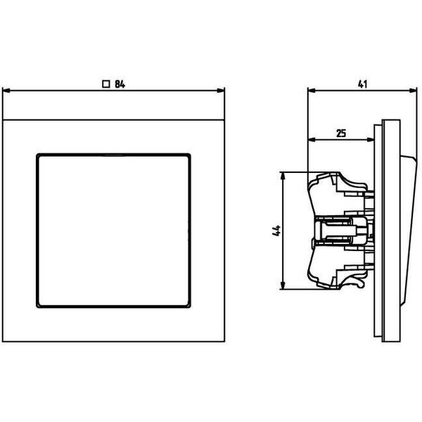 Ospel Przycisk światło Sonata 10AX IP20 czarny metalik (ŁP-5R/m/33) 3314269 5907577446062