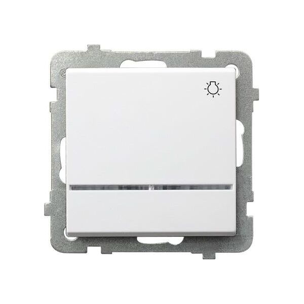 Ospel Przycisk światło Sonata 10AX IP20 z podświetleniem biały (ŁP-5RS/m/00) 3314273 5907577444228