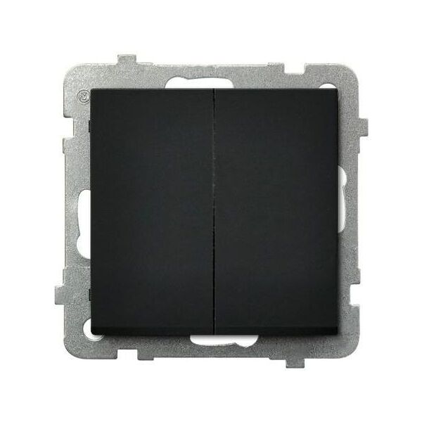 Ospel Łącznik schodowy Sonata podwójny 16AX IP20 czarny metalik (ŁP-10R/m/33) 3314294 5907577446123