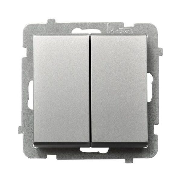 Ospel Łącznik schodowy Sonata podwójny 16AX IP20 srebro mat (ŁP-10R/m/38) 3314295 5907577447182