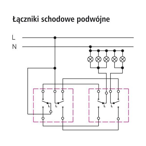 Ospel Łącznik podwójny Impresja schodowy srebrny (ŁP-10Y/m/18) 3314320 5907577439637