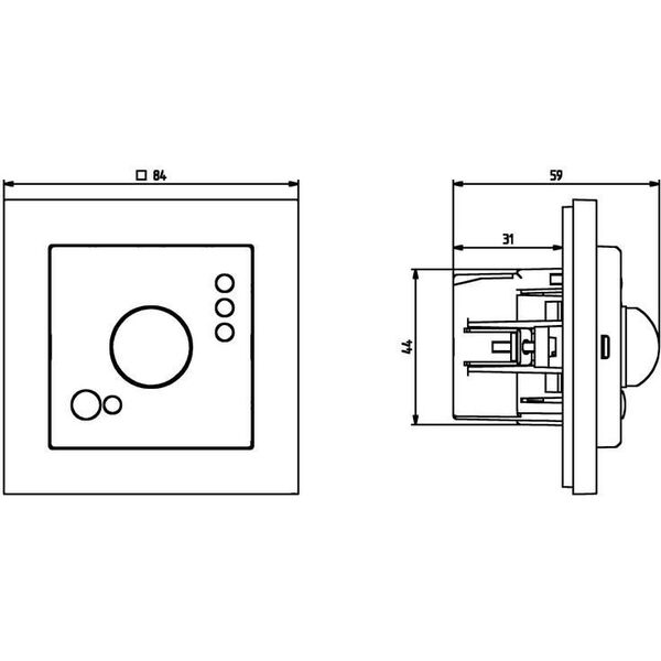 Ospel Elektroniczny czujnik ruchu Sonata biały (ŁP-16R/m/00) 3314435 5907577444525