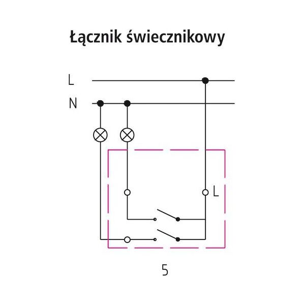 Ospel Łącznik świecznikowy Sonata 16AX IP20 szampański złoty (ŁP-2R/m/39) 3314476 5907577447786