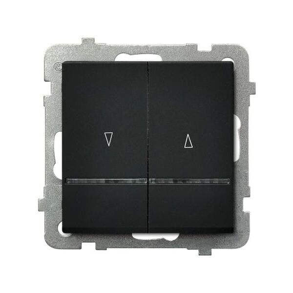 Ospel Łącznik żaluzjowy Sonata 10AX 2200W z podświetleniem czarny metalik (ŁP-7RS/m/33) 3314526 5907577446215
